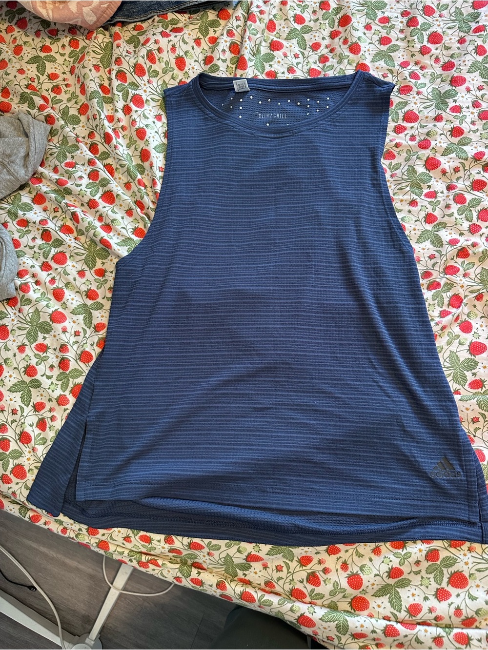 adidas Navy Blue Sleeveless Performance Tank